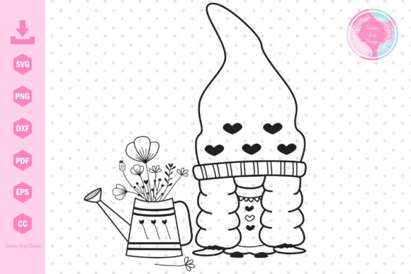 Cute Gnome Svg Spring Flower