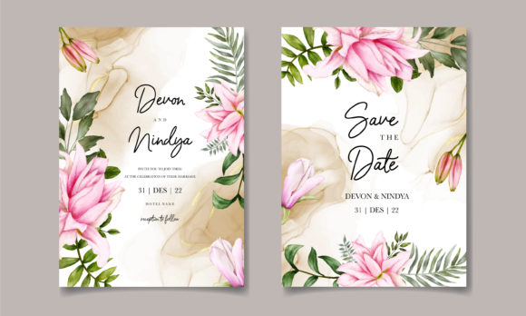 Elegant Watercolor Floral Wedding Card