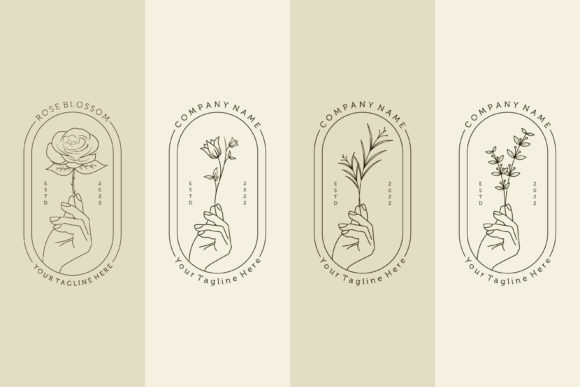 Floral Logo Collection in Feminine Style