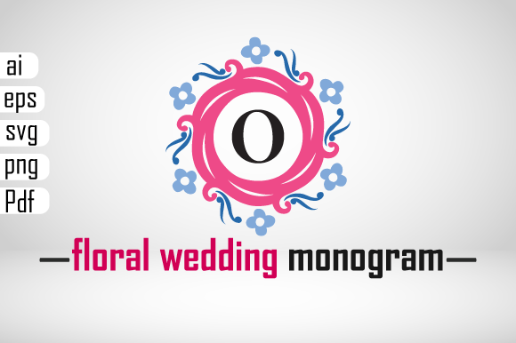 Floral Wedding Monogram O