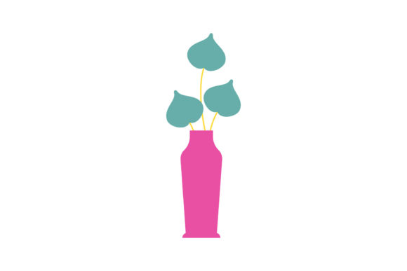 Flower Icon Plant Floral in Vase Design