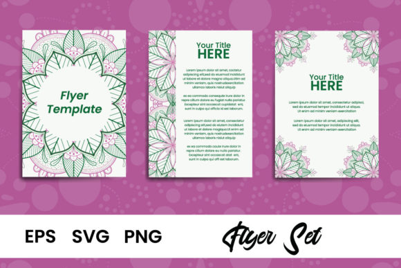Flyer Brochure Template Floral Mandala
