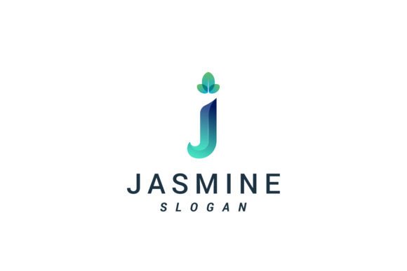Letter J Leafy Floral Logo