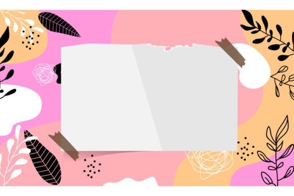 Paper Note on Floral Art Design Concept