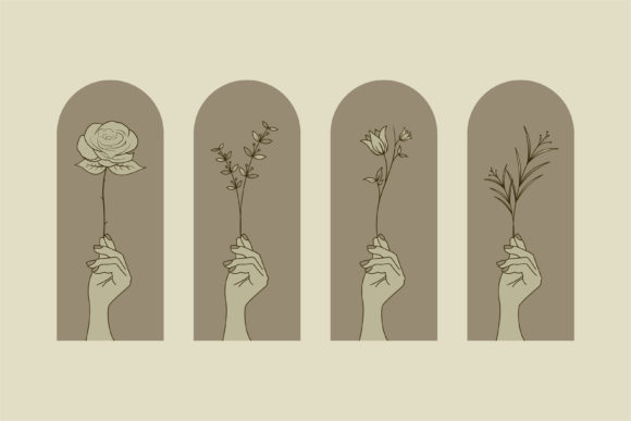 Tulip, Lotus and Rose Logo Design