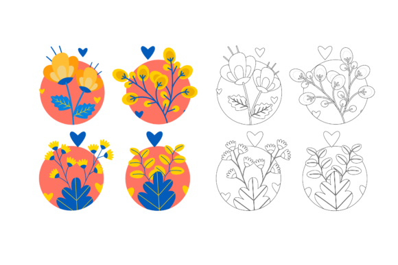 Ukraine Bundling Floral Icon