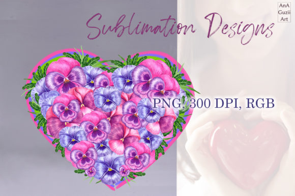Watercolor Heart Sublimation, PNG