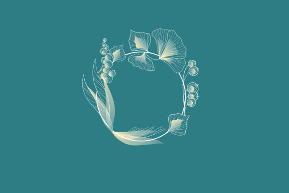 Wedding Floral Circular Frame Vector